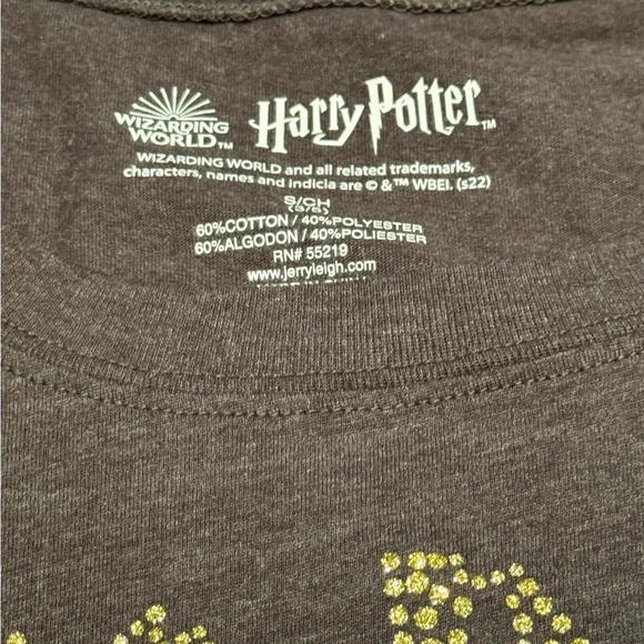 Harry Potter Glitter SZ Small T-shirt Grey Iconic Warner Bros. Universal Studios - Picture 5 of 5